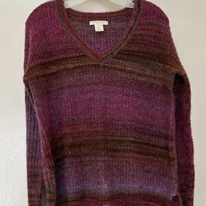 Christian Siriano Multicolor V-Neck Sweater